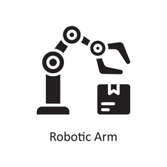 Robotic Arm Vector Solid Icon Design illustration. Product Management Symbol on White background EPS 10 File