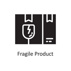 Fragile Product Vector Solid Icon Design illustration. Product Management Symbol on White background EPS 10 File