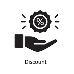Discount  Vector Solid Icon Design illustration. Product Management Symbol on White background EPS 10 File