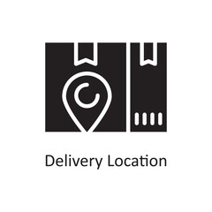 Delivery Location Vector Solid Icon Design illustration. Product Management Symbol on White background EPS 10 File