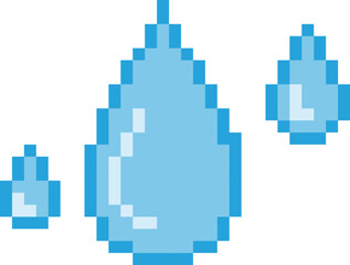 water drop pixel icon