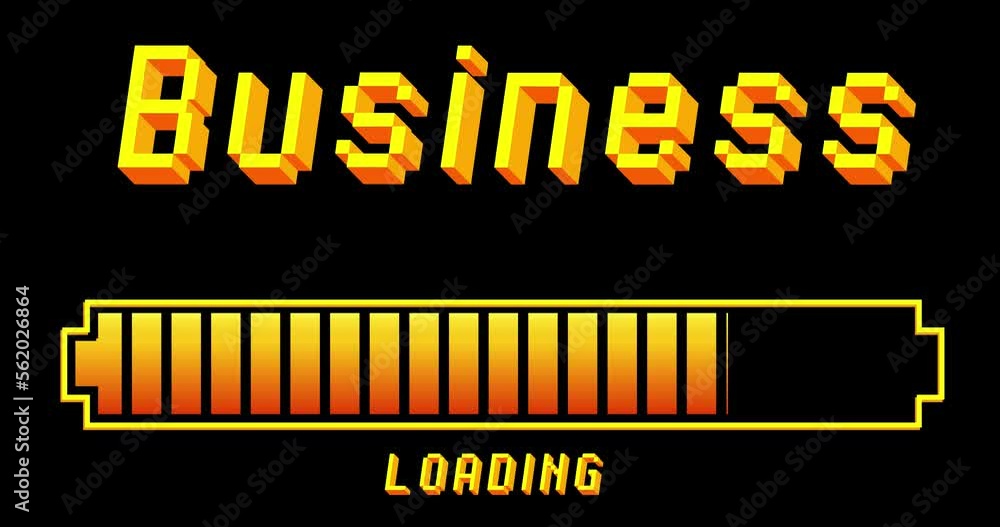 Poster business text with loading, downloading, uploading bar indicator. download, upload on computer scree