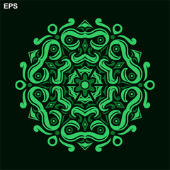 Modern mandala art vector design with a beautiful mix of colors, suitable for all advertising design needs, both for business card designs, banners, brochures and others. EPS format files