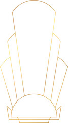 Golden art deco ornament