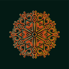 Modern mandala art vector design with a beautiful mix of colors, suitable for all advertising design needs, both for business card designs, banners, brochures and others. EPS format files
