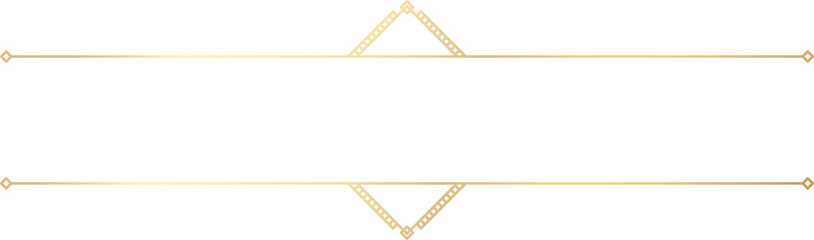 Golden art deco frame