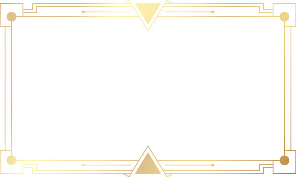 Golden art deco frame
