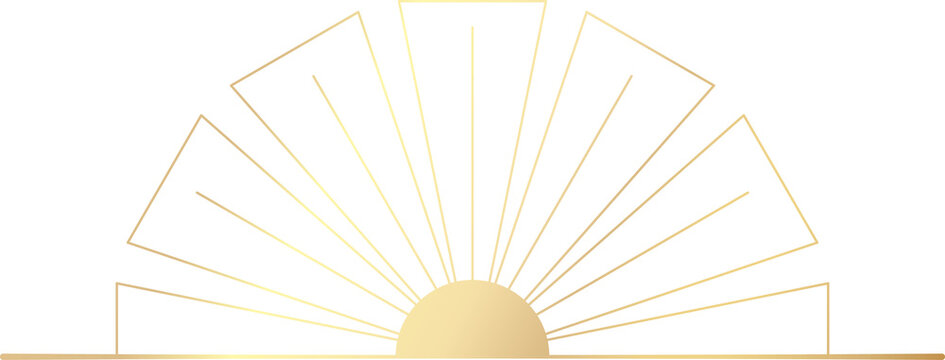 Golden art deco ornament