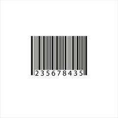 barcode icon, vector, illustration, symbol on white background