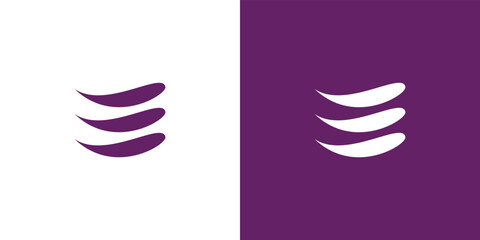 Modern and simple letter E initials logo design