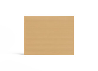  Brown blank cardboard box packaging on a white background 3d Render 