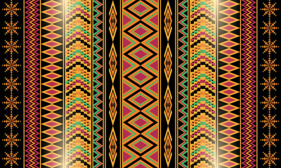 Geometric striped pattern folklore ornament. Tribal ethnic vector texture ornate elegant luxury style. Figure tribal embroidery. Aztec Indian, Scandinavian, Gypsy, Mexican, African, folk patterns.