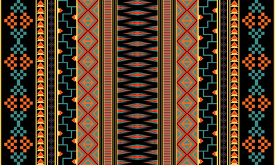 Geometric striped pattern folklore ornament. Tribal ethnic vector texture ornate elegant luxury style. Figure tribal embroidery. Aztec Indian, Scandinavian, Gypsy, Mexican, African, folk patterns.