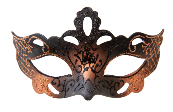 Venetian carnival mask isolated Transparent background, PNG.
