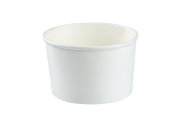 Eco friendly recycling paper packing for fast food, template.  Circle box or cap isolated on white. Full Depth of field. Focus stacking. Png