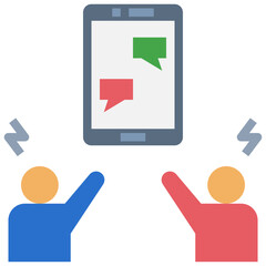 conflict flat style icon