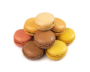 Macaron Cake Isolated, Macaroon Cookie, Almond Meringue, Sweet Macaroons, Colorful French Dessert
