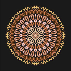 Modern mandala art vector design with a beautiful mix of colors, suitable for all advertising design needs, both for business card designs, banners, brochures and others. EPS format files