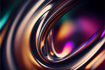 Plakat abstract background with glowing lines. generative ai