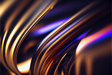 abstract background with glowing lines. generative ai