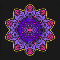 Modern mandala art vector design with a beautiful mix of colors, suitable for all advertising design needs, both for business card designs, banners, brochures and others. EPS format files