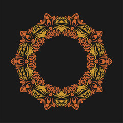 Modern mandala art vector design with a beautiful mix of colors, suitable for all advertising design needs, both for business card designs, banners, brochures and others. EPS format files