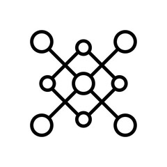 Black line icon for nodes