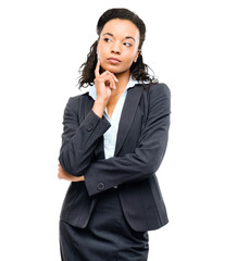 PNG of a young african businesswoman isolated on a PNG background