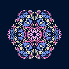 Modern mandala art vector design with a beautiful mix of colors, suitable for all advertising design needs, both for business card designs, banners, brochures and others. EPS format files