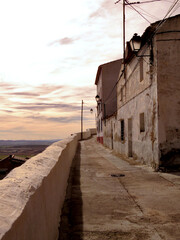 Cityscape of a street in Chinchilla, Albacete, Spain, Manchego town