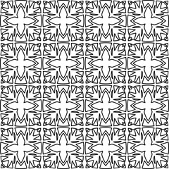 Stylish texture with figures from lines.
Abstract geometric black and white pattern for web page, textures, card, poster, fabric, textile. Monochrome graphic repeating design. 