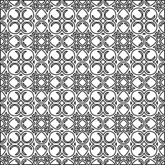 Stylish texture with figures from lines.
Abstract geometric black and white pattern for web page, textures, card, poster, fabric, textile. Monochrome graphic repeating design. 