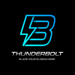 Flash B letter vector logo template. This font with thunder symbol. Logotype. Alphabet suitable for fast, power, electric, identity, moving and speed.