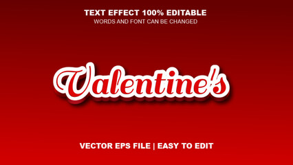 Special valentine's day text effect template editable