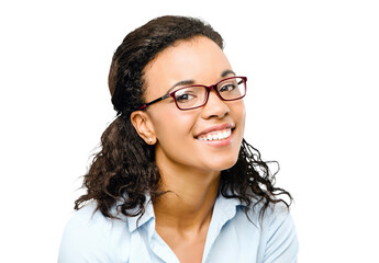 PNG of a young african businesswoman isolated on a PNG background.