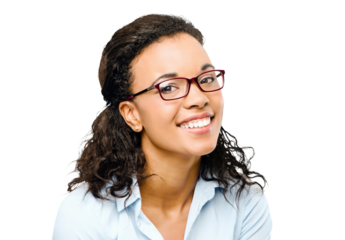 PNG of a young african businesswoman isolated on a PNG background.