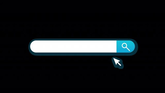検索ボックス（水色）のアニメーション動画（背景透過）