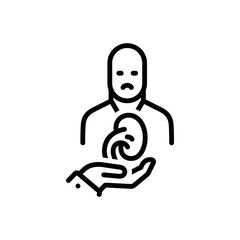 Black line icon for needed