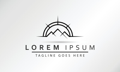 Mountains logo design vector template