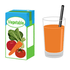野菜ジュースのイラスト