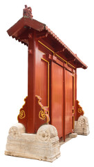 Isolated PNG cutout of a beautiful Chinese gate on a transparent background, ideal for...