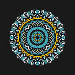 Modern mandala art vector design with a beautiful mix of colors, suitable for all advertising design needs, both for business card designs, banners, brochures and others. EPS format files
