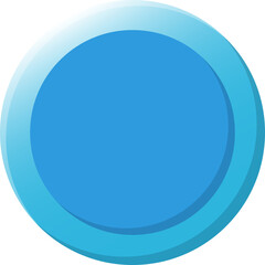 Blue circle button, round sign