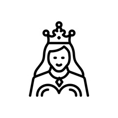 Back line icon for queen