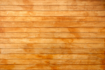 Horizontal stained yellow wooden planks texture background