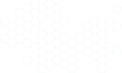 Abstract blue line geometric hexagon.