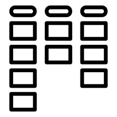 kanban line icon