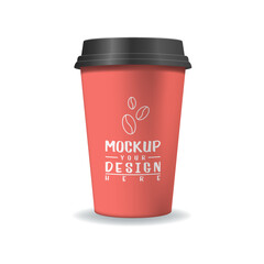 Paper cup, vector realistic mockup