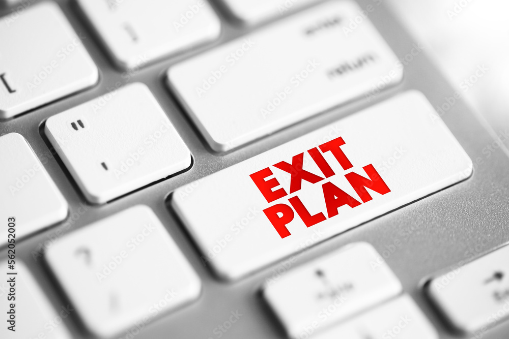 Poster exit plan - preparation for the exit of an entrepreneur from his company to maximize the enterprise 