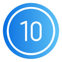 10 gradient icon